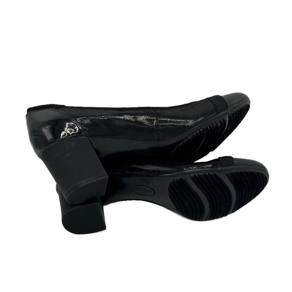 Anne Klein Sport Gerwyn 2.5 inch Pumps in Faux Patent Leather Black Size 11 - Picture 5 of 7